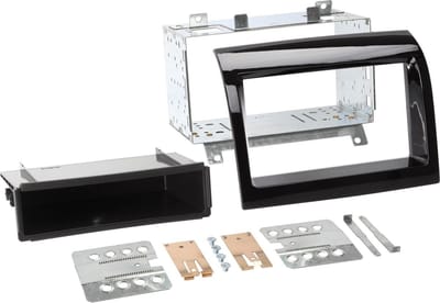 2-DIN Paneel geschikt voor met opbergvak Fiat Ducato - Citroën Jumper - Peugeot Boxer - Kleur: Piano Zwart