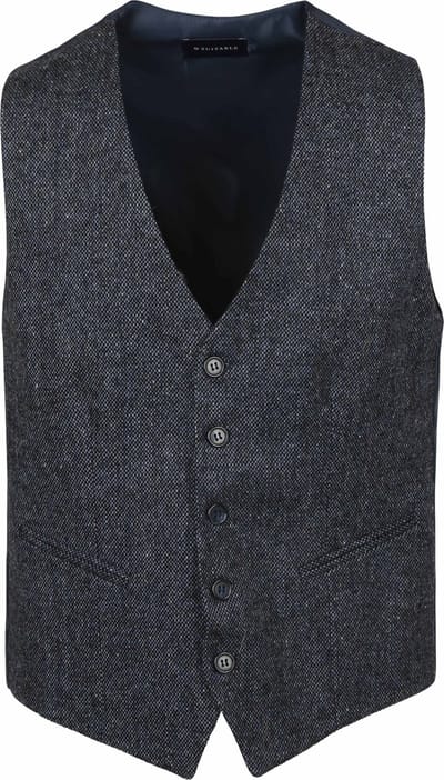 Suitable Gilet Birds Eye Donkerblauw (navy) - Maat 54 - Heren