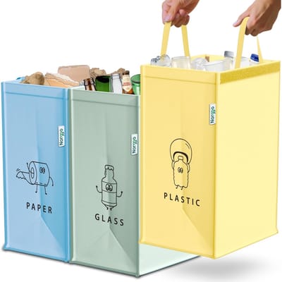 PromoHome Opbergdozen Set van 3 - Stevige Kunststof Opbergbakken Zonder Deksel voor Organisatie - Multifunctionele Opbergcontainers voor Huishouden, Kantoor en Garage