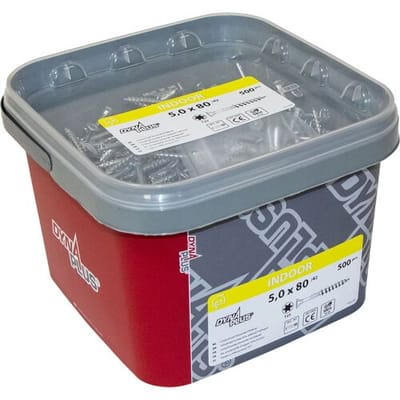 Dynaplus - Unischroeven - Torx 25 platkop - 5 x 80mm/42 - Verzinkt (500 stuks)