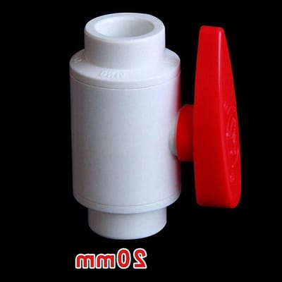 PVC Kogelkraan - Waterkraan Afsluiter - Waterleiding Regelen - Met Waterstop - 20 mm - Grijs
