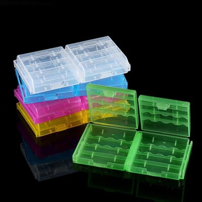 Shopcentral - Storage box voor batterijen - Batterijen organizer - Transparante kunststof opbergtas - Geschikt voor AA/AAA batterijen - Multifunctione