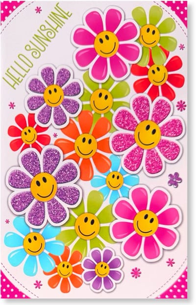 Hello Sunshine - Zomaar / Vriendschap Wenskaart - 12 x 17 cm - gevouwen kaart Inclusief envelop