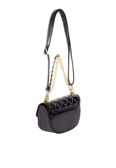 Faina Schoudertas in metallic look Dames zwart