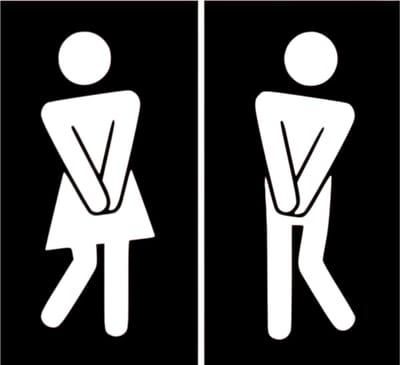 Djemzy - toilet bordje - wc bordje - man rechthoekig en vrouw rechthoekig hoge nood in set - 6 mm mdf - hout