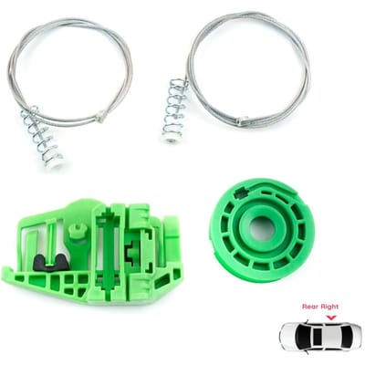 BWR979 Elektrische Raamheffer Regelaar Reparatieset Achter Rechter Portier voor BMW 1 E87 2003-2012 5-Deurs Hatchback 51357138468