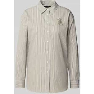 Regular fit overhemdblouse met logostitching, model 'KOTTA'