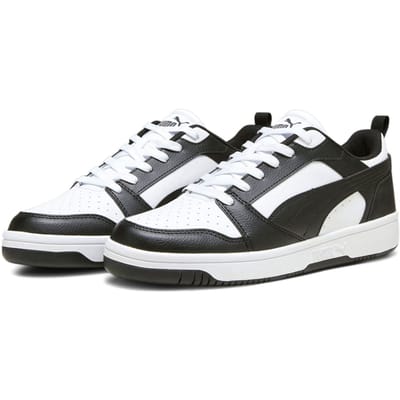 PUMA Rebound v6 Low Unisex Sneakers - Puma White-Puma Black-Puma White