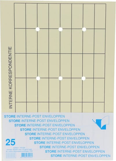 Store Interne-post - 25 Enveloppen - Crème - Circulatie envelop - 262x371 - EB4