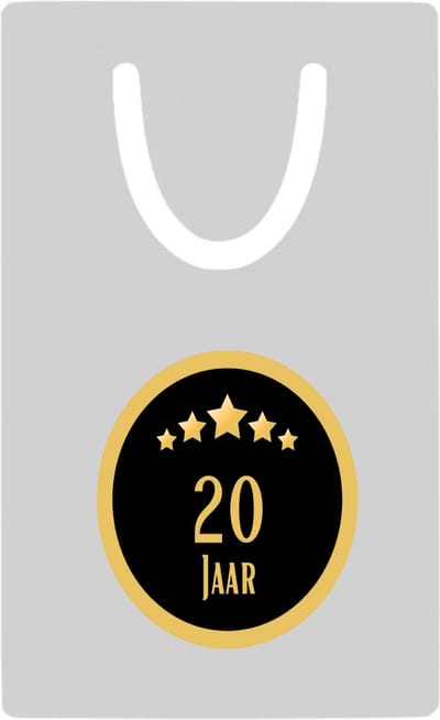 Hacebo® - 20 jaar metalen boekenlegger - iemand die 20 jaar is geworden of 20 jaar lang een relatie hebben of getrouwd zijn - verjaardagscadeau - verjaardag - cadeau - kado - geschenk - gift Bladwijzer boekenleggers - 7.6 cm x 5cm