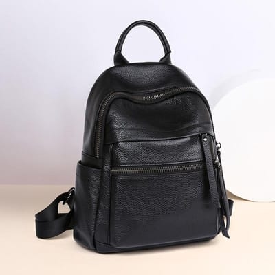 Echt leren rugzak voor dames Nieuwe mode veelzijdig Toplaag rundleer Grote capaciteit schooltas Trendy rugzak voor dames gray