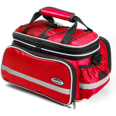 Sac de Selle Arrière Lixada Imperméable Sac de Selle Arrière Sac de Coffre de Vélo Sacoche de Vélo Sac à Bandoulière Avec Housse de Pluie rouge