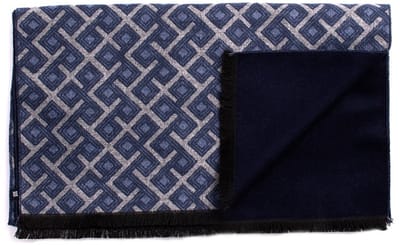 Tresanti DIONISIO Viscose scarf with geometric pattern Navy (TRSCIE208 - 803)