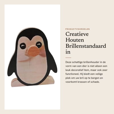 Dailygoods- Brillenhouder Creatieve Dieren Vorm - Houten Brillenstandaard - Brillenrek - Bureau Decoratie - Multifunctioneel Accessoire - Voorkomt Krassen