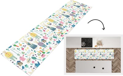 Keukenloper - Loper keuken - Patronen - Konijn - Lente - Tuin - 200x50 cm - Keukenloper vinyl