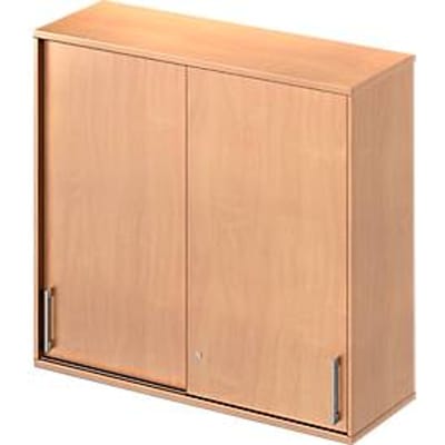 Schäfer Shop Genius Opzetkast met schuifdeuren TETRIS WOOD, 3 ordnerhoogten, B 1200 mm, beukenpatroon