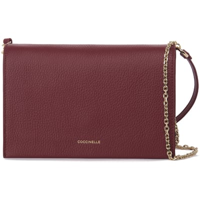COCCINELLE Leren clutch schoudertas Dandy Mini Bag Ribes (rood)paars