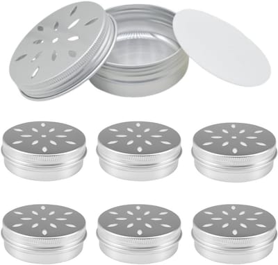 6 stuks herbruikbare parfumdozen van aluminium voor hondentraining, 60 ml ventilatiecontainers voor olfactorische vaardigheden en geurtraining