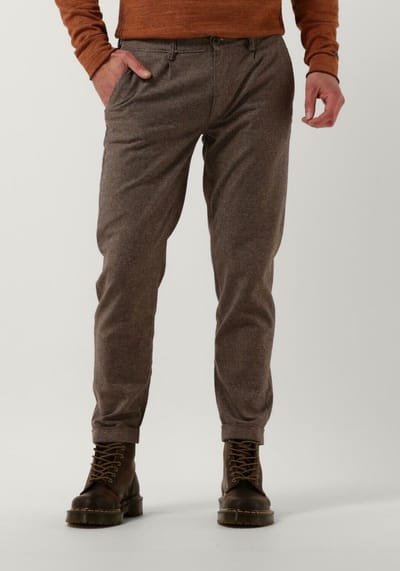 Cast Iron Chino Wool Structure Broeken Heren - Taupe - Maat 33/34