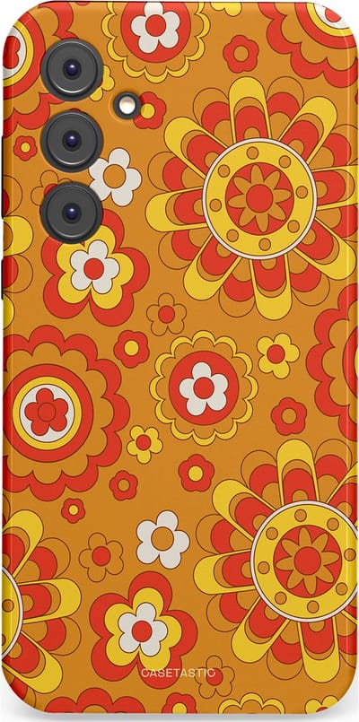 Casetastic Hoesje Geschikt voor Samsung A35 - Stijlvolle Beschermende Duo-layer Case - Retro droom