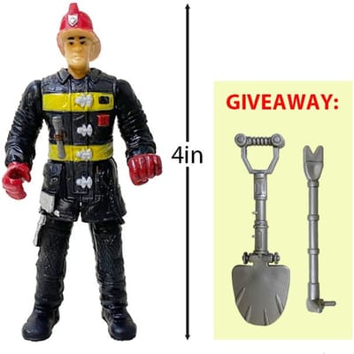 Figurines d'action Pompiers Pompiers 10 cm Hommes Ouvriers Soldat Playset Modèle Jouet Figurine Outil pour Enfants Garçon Enfant Noël Cadeau Haute Qualité
