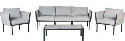 SKALA - Loungeset 5-zits - Lichtgrijs - Staal
