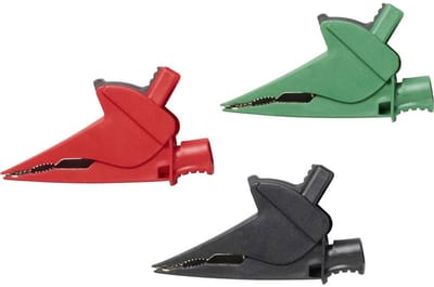Fluke AC385-RGB Krokodillenklemmenset Rood, Zwart, Groen Klembereik (max.): 36.7 mm 1 set(s)