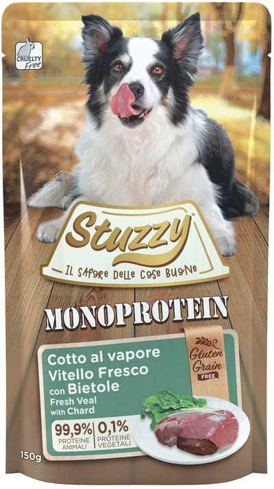 Stuzzy Dog Grain Free Monoprotein Pouch 150 g - Hondenvoer - Kalf