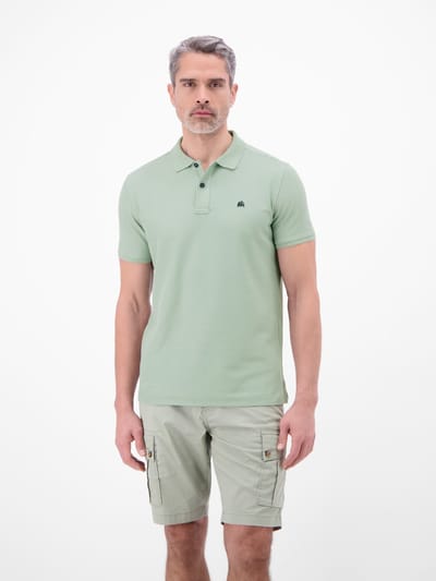 LERROS Herenpoloshirt COOL & DRY ademend piqué , Maat: L , Kleur: BAY GREEN , 60% katoen, 40% polyester