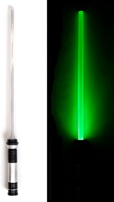 KIMU® Lightsaber 66 cm - Lichtzwaard Space Star - Licht Zwaard LED Gekleurde Lamp Stok Lampjes Gekleurd Wars Festival
