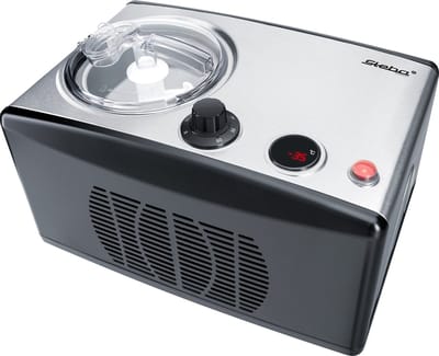 Steba IC150 - Roomijsmachine - Zelfvriezend - 1,5 liter - BPA vrij - RVS/Zwart