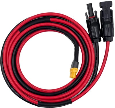 10 AWG Zonnepaneel Kabel met XT60 Adapter - 6mm² Solarverbindingskabel 1,5m voor Powerstations
