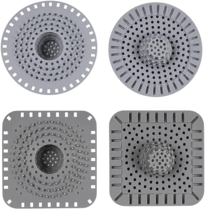 Solidchoice - Set van 4 Siliconen Afvoerfilters voor Douche en Keuken