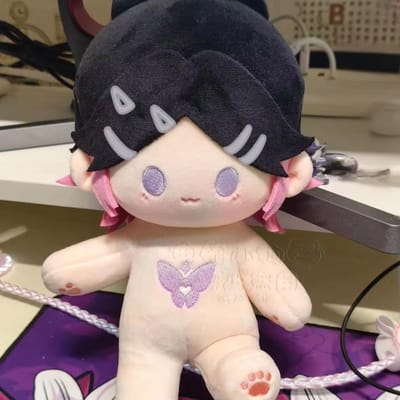 Gevuld 20cm Valorant Clove Pluche Pop Lichaam Schattige Cosplay Aankleed Kleding Pluche Speelgoed Figuren Speelgoed Fans Verjaardag Kerstcadeau with Skeleton
