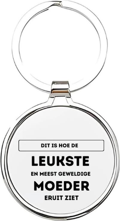 Akyol - dit is hoe de leukste en meest geweldige moeder eruitziet Sleutelhanger - Moeder - de leukste mama - moeder sleutelhanger - mama sleutelhanger - sleutelhanger mam - familie sleutelhanger - moederdag cadeautje - mama cadeau - mom - 4 x 7,5 CM