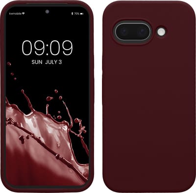 kwmobile telefoonhoesje geschikt voor Google Pixel 9a - Hoesje met siliconen coating - Smartphone case in bordeaux-violet