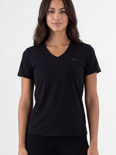 Sjeng Sports INES - Maat: XL Black - Tennis Shirt Vrouwen - Sportshirt - 90% polyester, 10% elastaan