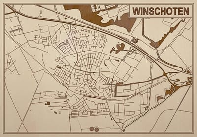 Decoratief Beeld - Houten Van Winschoten - Hout - Bekroned - Bruin - 21 X 30 Cm