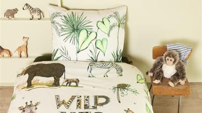 Beddinghouse Kids Wild Life dekbedovertrek - Eenpersoons - 140x200 - Zand
