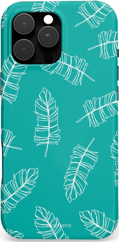 Casetastic Hoesje Geschikt voor Apple iPhone 16 Pro Max Magsafe - Stijlvolle Beschermende Duo-layer Case - Turqoise Verenpracht