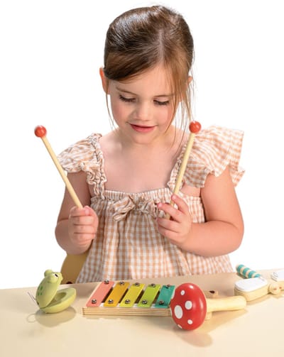 MENTARI Muziekset - 4 Delen - Hout - 3 Jaar