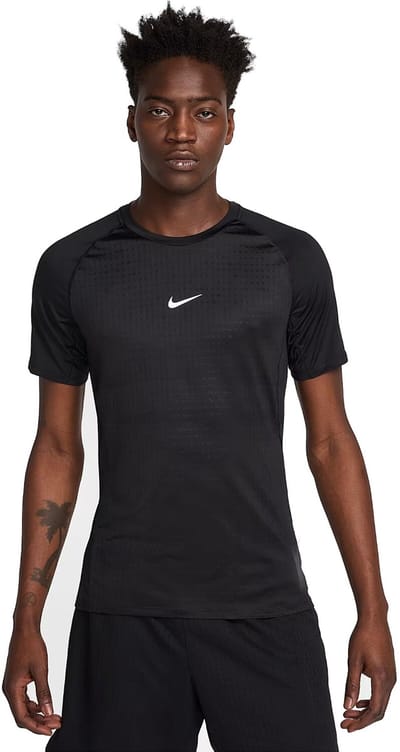 Nike Pro Breathe Slim-fit Heren T-shirt Hj4055-010 - Kleur Zwart-wit - Maat XL
