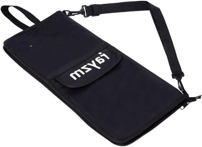 Drumstick tas met externe pocket, waterdicht nylon, draaghandvat en vloerhaken voor tom, 4 vakken voor maximaal 12 paar drumsticks