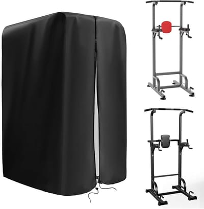 Pull Up Station Hoes - Fitness Apparaat Cover - Outdoor Training - Weerbestendig Oxford - 107 x 222 cm - Zwart