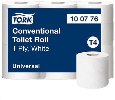 Tork 100776 toiletpapier traditioneel universal 1-laags naturel 48 rollen (100776)