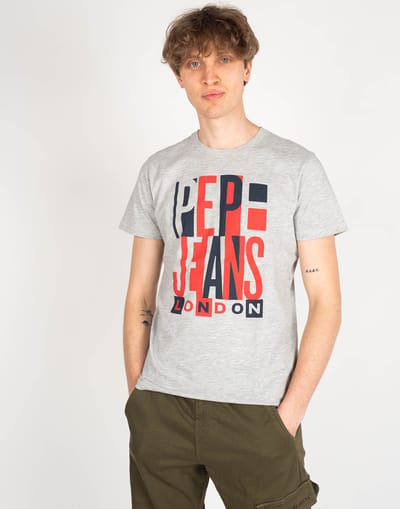 Pepe Jeans T-shirt Davy Mannen Grijs