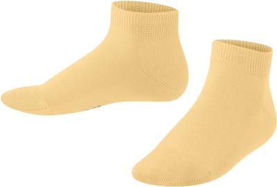 FALKE Family kort eenkleurig katoen sneakersokken enkelsokken kinderen geel - maat 23-26