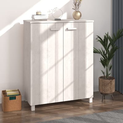 vidaXL - Schoenenkast - HAMAR - 85x40x108 - cm - massief - grenenhout - wit