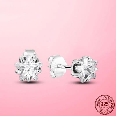 Hot Sale Zilver 925 Pavé Madeliefje Bloem Statement Oorknopjes Voor Vrouwen Zilver 925 Sieraden Cadeau Voor Vriendin Vrouw white
