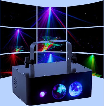 Thuys – 3 – in – 1 DJ Feestverlichting – Met Aurora Waterpatroon – RGB Geluidsactivering Voor Binnen